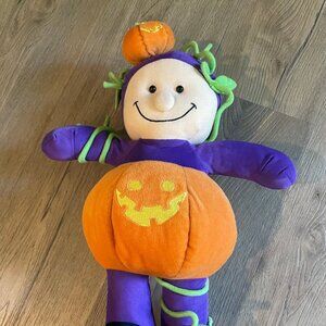 Sugar Loaf Kid Dresses as Pumpkin Plush 15" Tall Purple Orange!